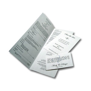 Wedding Program, Save the Date Notice and Guest Favor